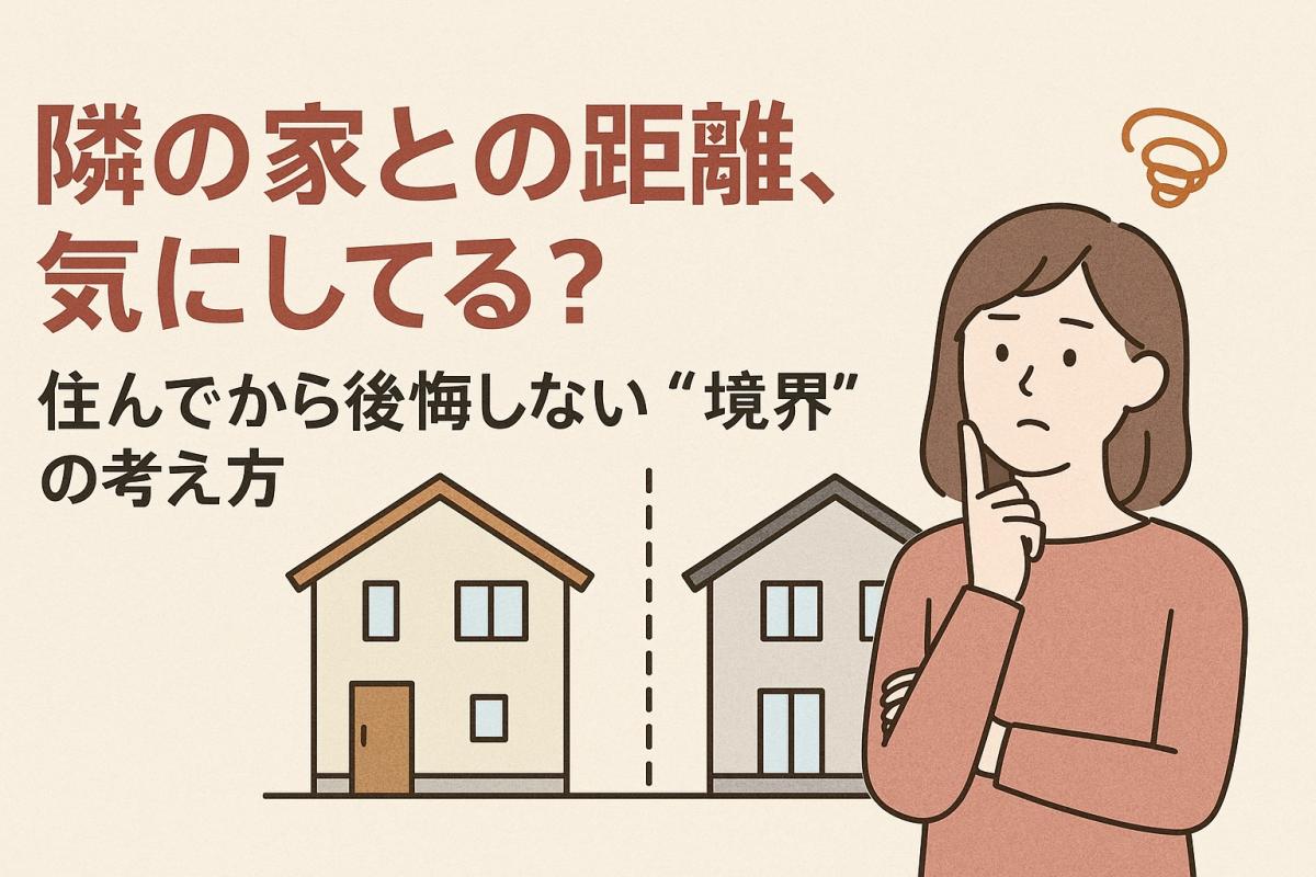 隣の家との距離、気にしてる？住んでから後悔しない“境界”の考え方