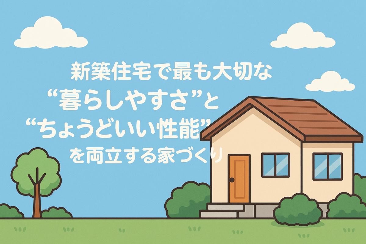 新築住宅で最も大切な“暮らしやすさ”と“ちょうどいい性能”を両立する家づくり