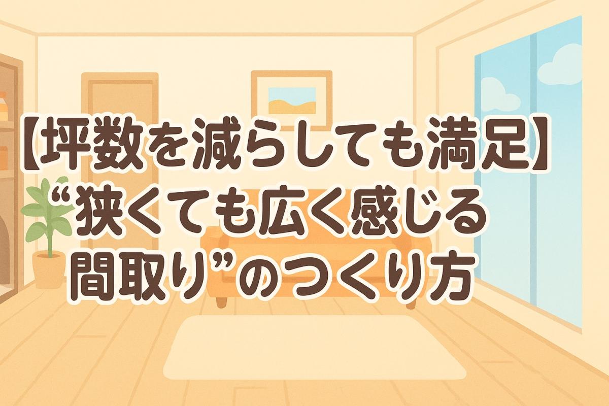 【坪数を減らしても満足】“狭くても広く感じる間取り”のつくり方