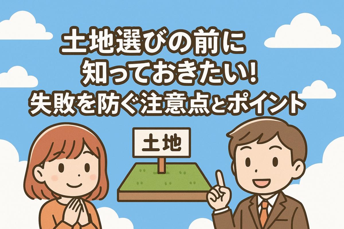 土地選びの前に知っておきたい！失敗を防ぐ注意点とポイント【動画あり】