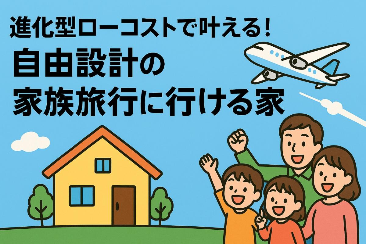 進化型ローコストで叶える！自由設計の“家族旅行に行ける家”