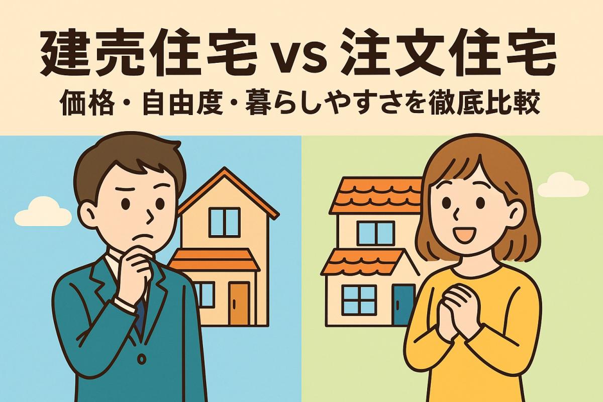 建売住宅 vs 注文住宅|価格・自由度・暮らしやすさを徹底比較!