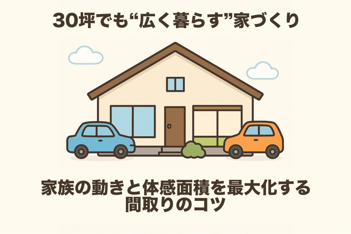 30坪でも“広く暮らす”家づくり｜家族の動きと体感面積を最大化する間取りのコツ