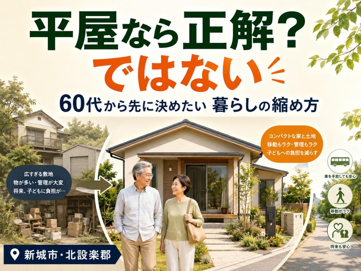 60代から建てる家は「平屋なら正解」ではない｜新城市・北設楽郡で先に決めたい暮らしの縮め方