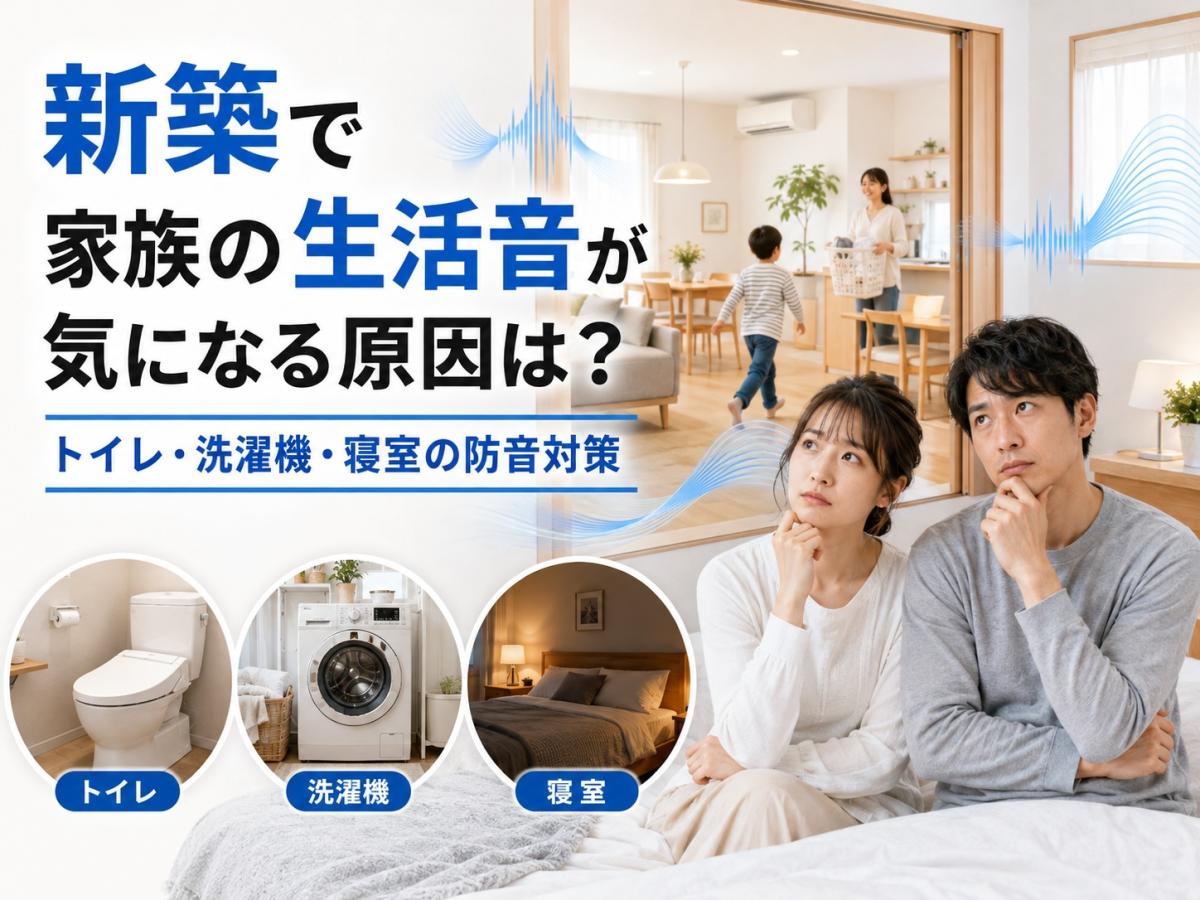 新築で家族の生活音が気になる原因は?トイレ・洗濯機・寝室の間取りと防音対策
