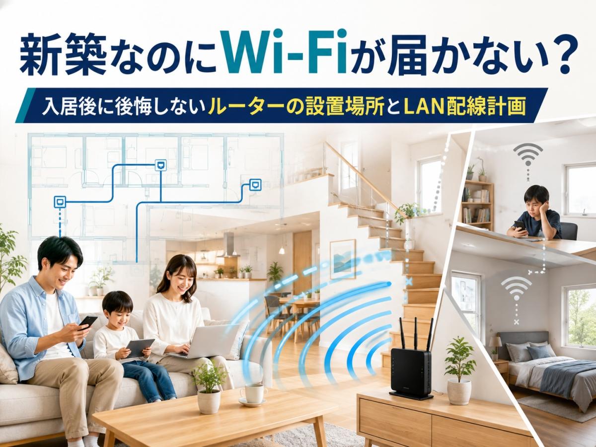 新築なのにWi-Fiが届かない？入居後に後悔しないルーターの設置場所とLAN配線計画